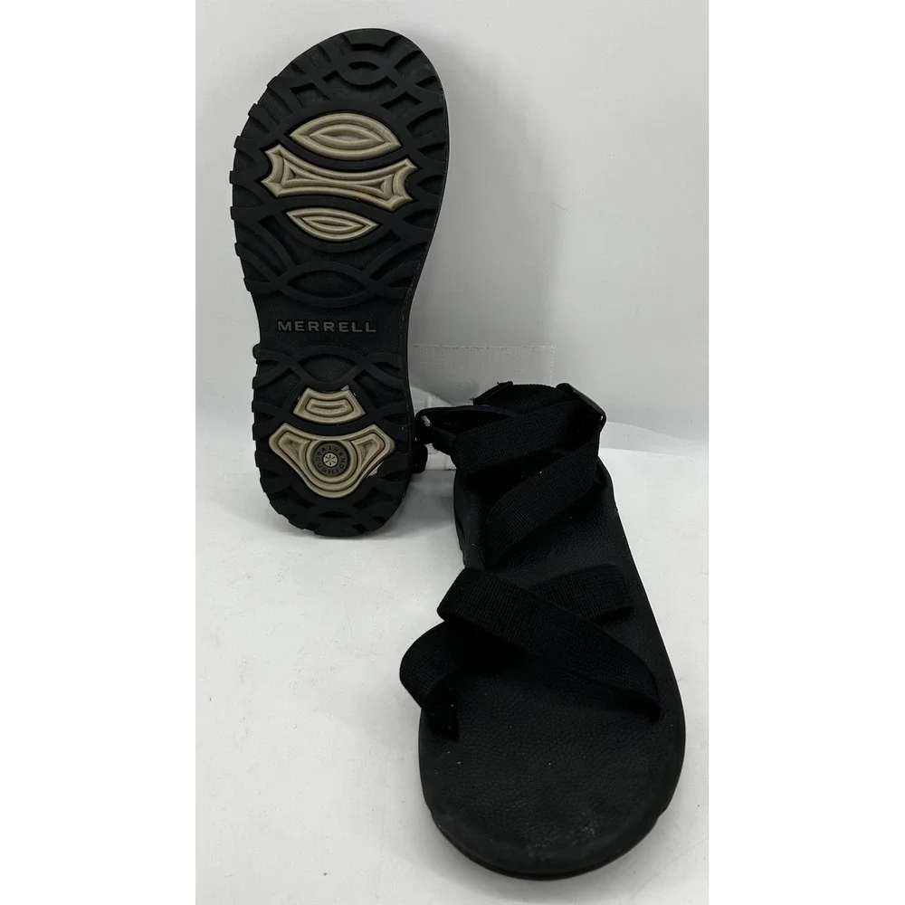 Merrell Python Hiking Sandals Black Hook And Loop Men's Size 8